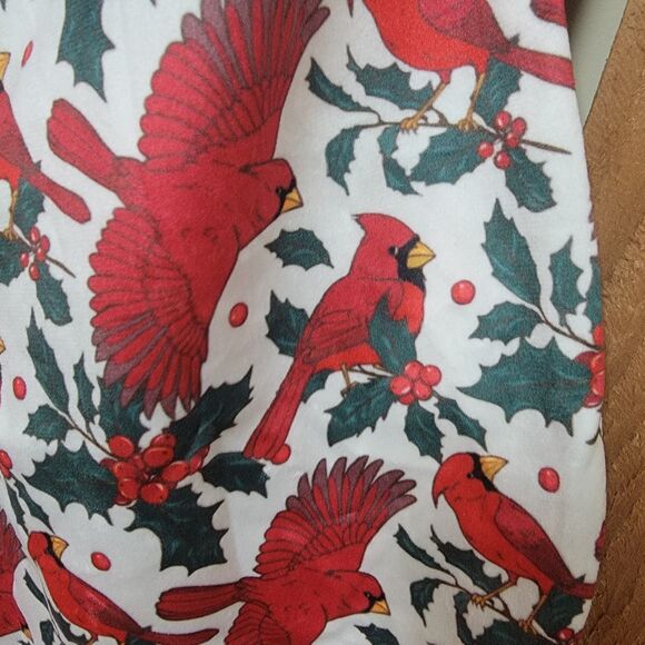 Cardinal Bird Winter Christmas Stocking 16" New - Picture 2 of 3